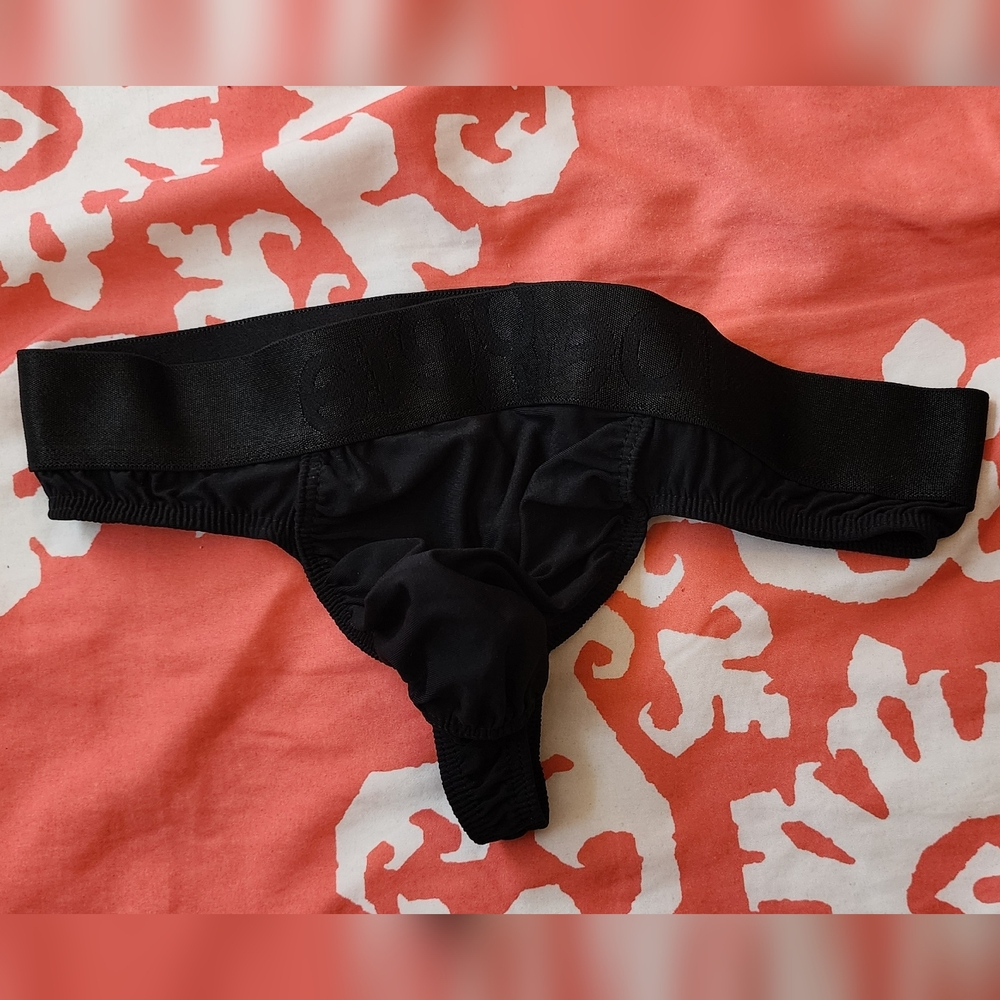 Ergowear Used Black Thong with Wide Waistband
